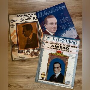 Vintage Al Jolson Sheet Music Collection